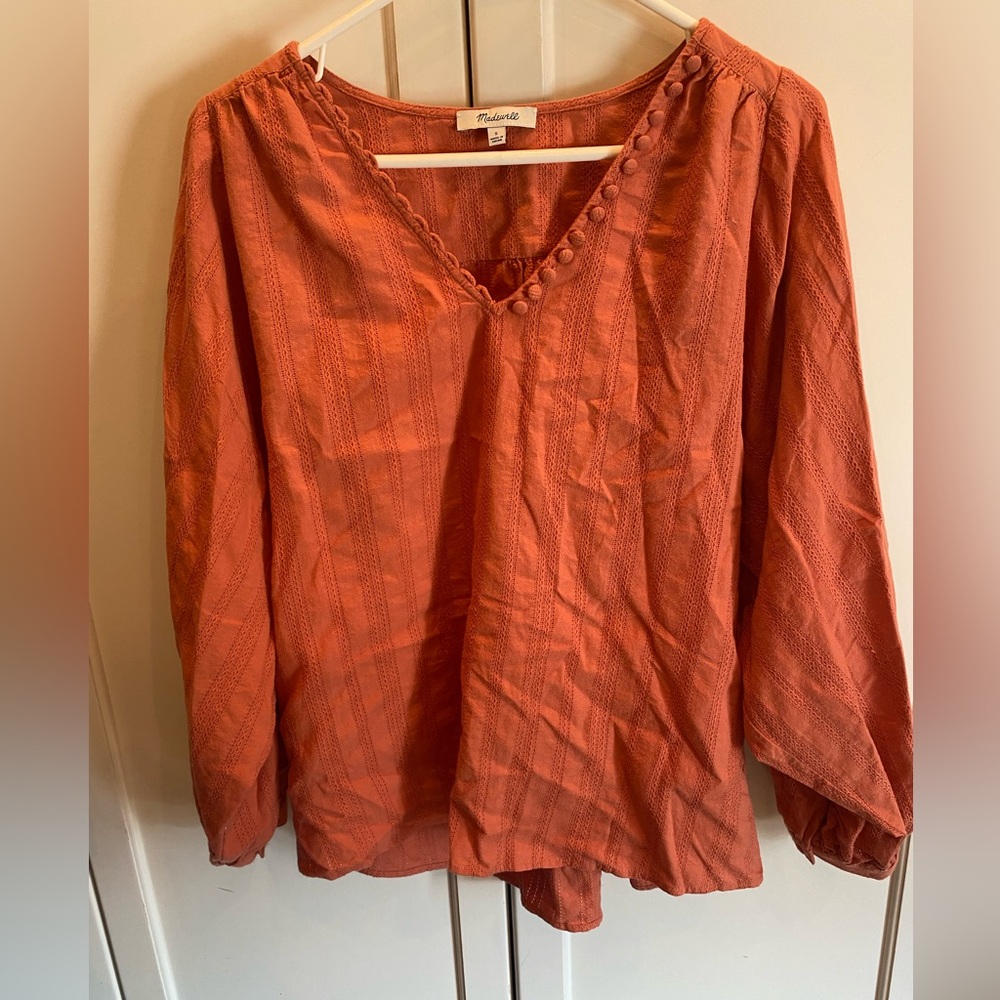 Madewell burnt orange top